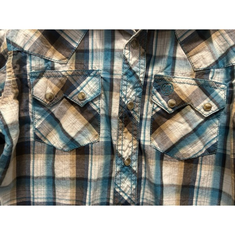 Boys Wrangler Button Down Dress Shirt SZ 7/8 - Picture 3 of 5